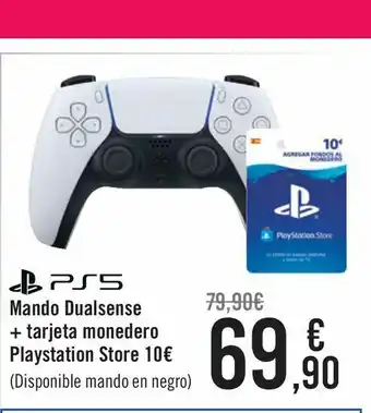 Carrefour Mando dualsense + tarjeta monedero playstation store 10€ ps5 oferta