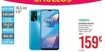 Carrefour Oppo smartphone libre a16 oferta