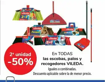Carrefour Escobas, palos y recogedores vileda. oferta