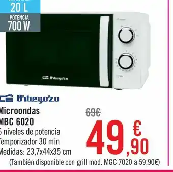 Carrefour Microondas mbc 6020 oferta