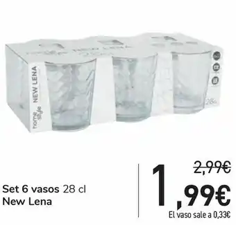 Carrefour Set 6 vasos 28 cl new lena oferta