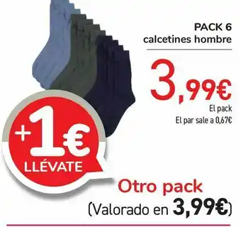 Carrefour Pack 6 calcetines hombre oferta