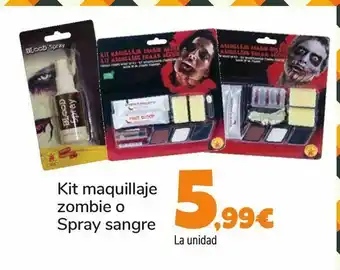 Carrefour Kit maquillaje zombie o spray sangre oferta