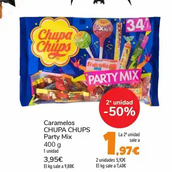 Carrefour Caramelos chupa chups party mix 400 g oferta