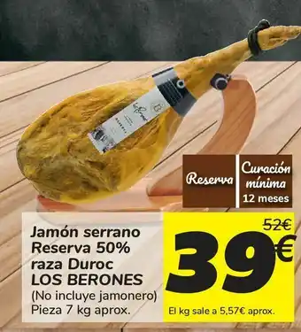 Samsung Jamón serrano reserva 50% raza duroc los berones oferta