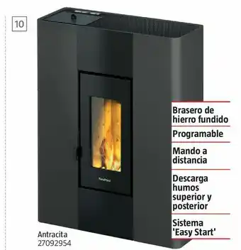 Bauhaus Estufa de pellet antracita oferta
