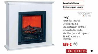 Bauhaus Chimenea eléctrica oferta