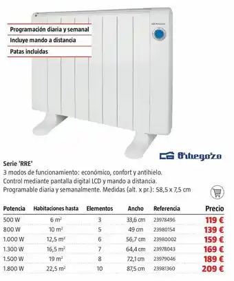 Bauhaus Radiador de aceite serie rre oferta