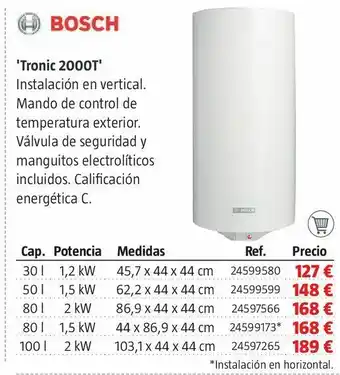 Bauhaus Termo eléctrico bosch oferta
