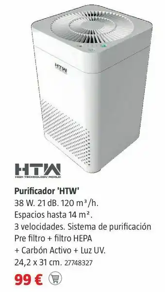 Bauhaus Purificador de aire htm oferta