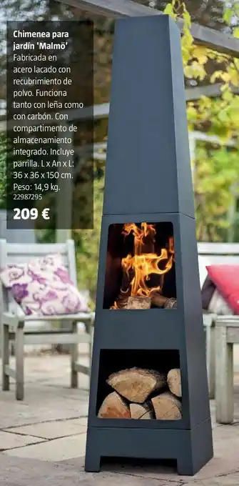 Bauhaus Chimenea para jardín oferta