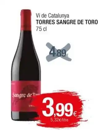 Condis Vi de Catalunya TORRES SANGRE DE TORO 75 cl oferta
