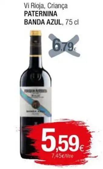 Condis Vi Rioja, Criança PATERNINA BANDA AZUL, 75 cl oferta