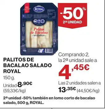 Supercor PALITOS DE BACALAO SALADO ROYAL oferta