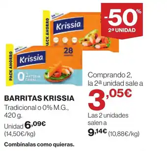 Supercor BARRITAS KRISSIA Tradicional o 0% M.G., oferta