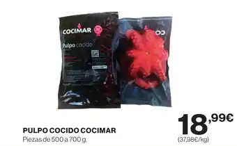 Supercor PULPO COCIDO COCIMAR Piezas de 500 a 700 g. oferta