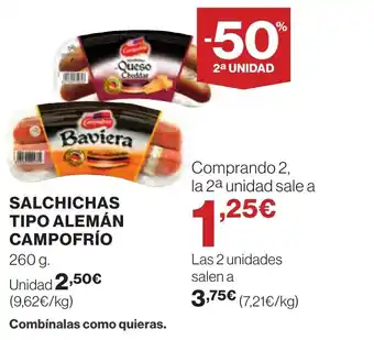 Supercor SALCHICHAS TIPO ALEMÁN CAMPOFRÍO oferta