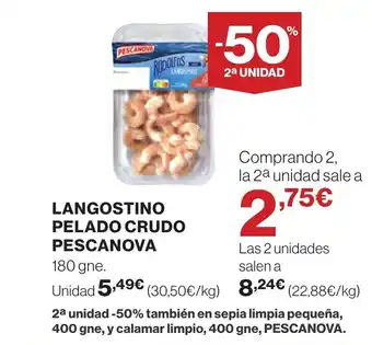 Supercor LANGOSTINO PELADO CRUDO PESCANOVA oferta