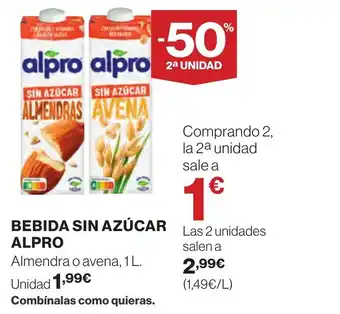 Supercor BEBIDA SIN AZÚCAR ALPRO oferta