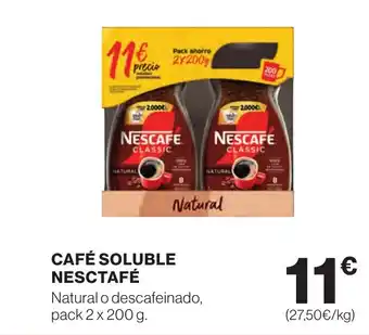 Supercor CAFÉ SOLUBLE NESCTAFÉ oferta