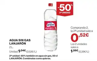 Supercor AGUA SIN GAS LANJARÓN oferta