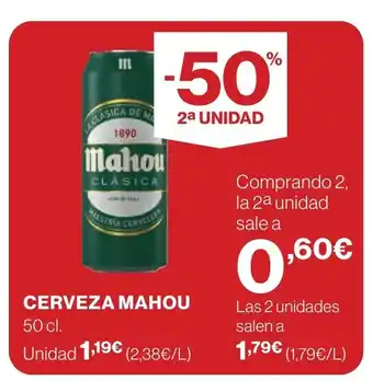 Supercor CERVEZA MAHOU 50 cl. oferta