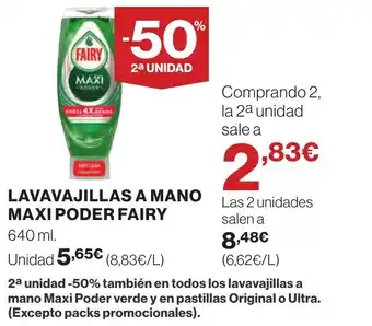 Supercor LAVAVAJILLAS A MANO MAXI PODER FAIRY oferta