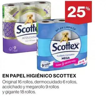 Supercor EN PAPEL HIGIÉNICO SCOTTEX oferta