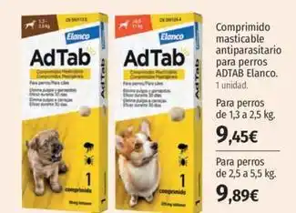 El Corte Inglés Adtab - comprimido masticable antiparasitario para perros elanco oferta