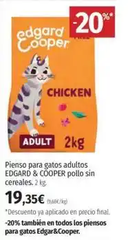 El Corte Inglés Edgard & cooper - pienso para gatos adultos pollo sin cereales oferta