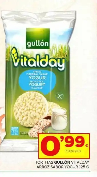 Supermercados Dani Tortitas Gullón Vitalday Arroz Sabor Yogur 125g oferta