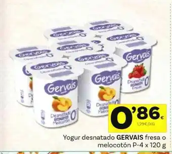 Supermercados Dani Yogur Desnatado Gervais Fresa O Melocotón P-4 x 120g oferta