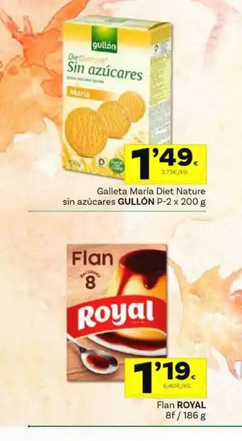 Supermercados Dani Galleta Maria Diet Nature Sin Azúcares Gullón Flan Royal 2 x 200g oferta