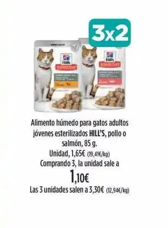 El Corte Inglés Alimento Húmedo Para Gatos Adultos Jóvenes Esterilizado Hill's Pollo O Salmón oferta
