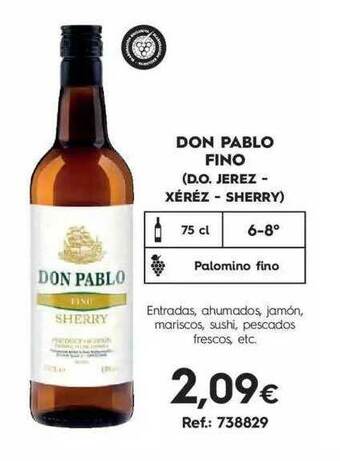 Makro Don Pablo Fino (d.o. Jerez - Xéréz - Sherry) oferta
