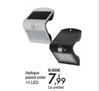 Carrefour Aplique Pared Solar 14 LED oferta