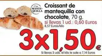 Alimerka Croissant De Mantequilla Con Chocolate 70g oferta