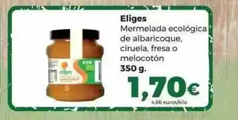 Alimerka Eliges Mermelada Ecologica De Albaricoque Ciruela Fresa O Melocoton 350g oferta