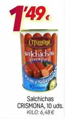 Alsara Supermercados Salchichas Crismona oferta