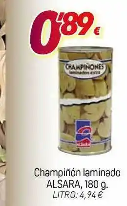 Alsara Supermercados Champiñón Laminado Alsara 180g oferta