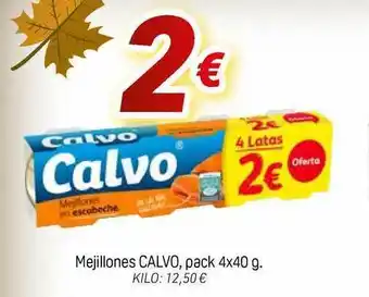 Alsara Supermercados Mejillones Calvo Pack 4 x 40g oferta