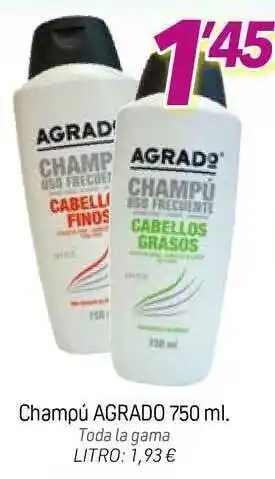 Alsara Supermercados Champú Agrado 750ml oferta