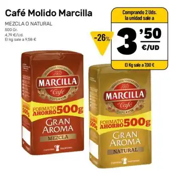 AhorraMas Café Molido Marcilla 50gr oferta