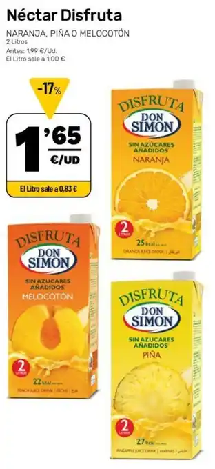 AhorraMas Néctar Disfruta Naranja, Piña O Melocotón oferta