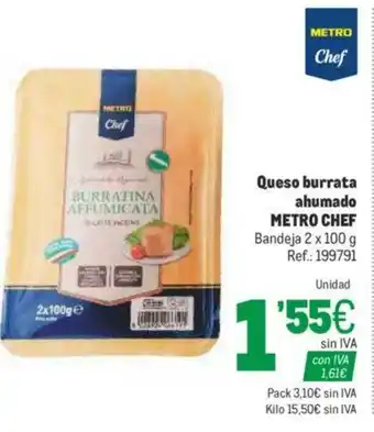 Makro Metro Chef Queso burrata Bandeja 2 x 100g oferta