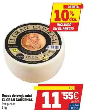 Makro El Gran Cardenal Queso de oveja mini 1kg oferta
