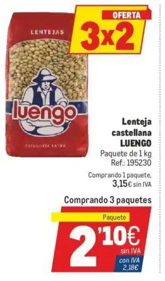 Makro Luengo Lenteja castellana 1kg oferta