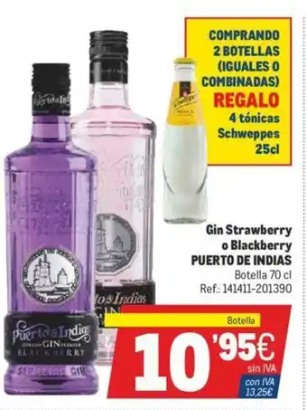 Makro Puerto De Indias Gin Strawberry 70cl oferta