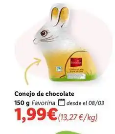 Lidl Favorina - conejo de chocolate oferta