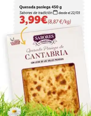 Lidl Sabores de tradicion - quesada pasiega oferta